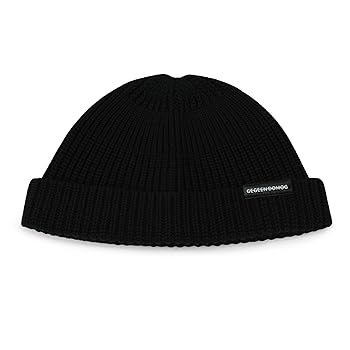 Clakllie Stylish Beanie Fisherman Hat Short Rib Knitted Cuff